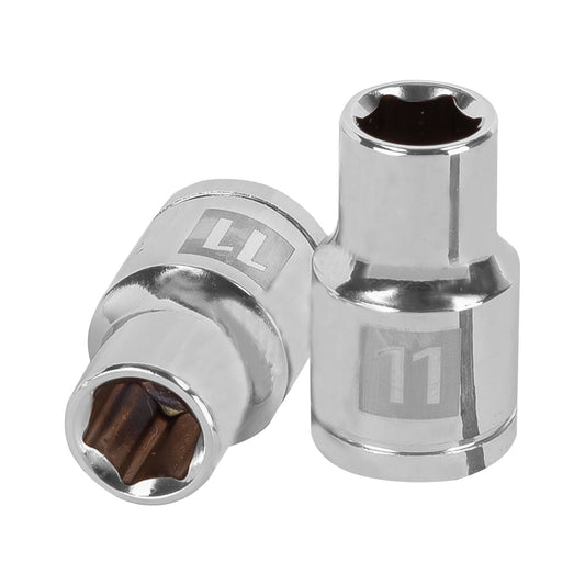D-1211-M Copa de 6 puntas, mando 1/2" de 11mm