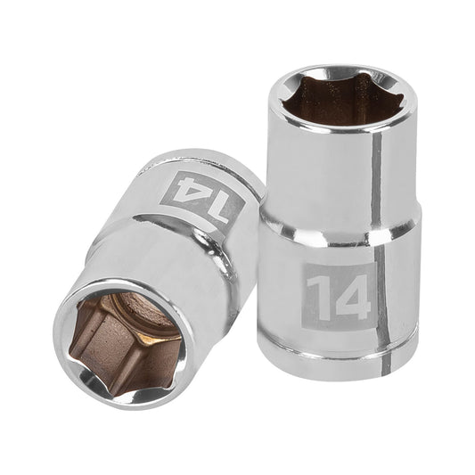 D-1214-M Copa de 6 puntas, mando 1/2" de 14mm