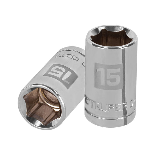 D-1215-M Copa de 6 puntas, mando 1/2" de 15mm
