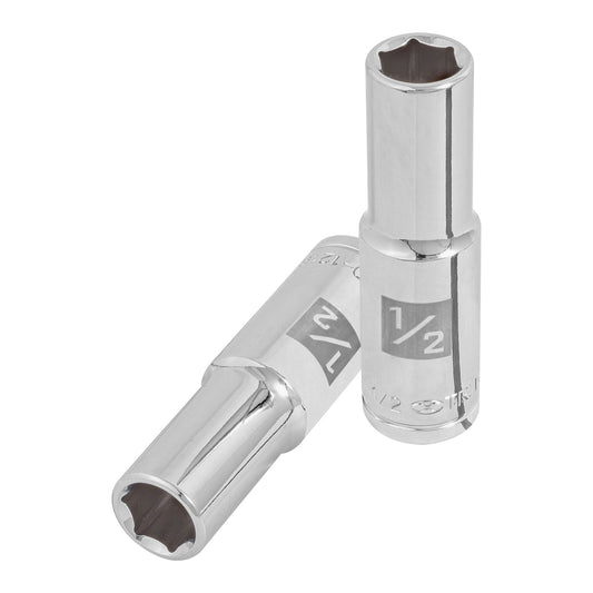 D-1216-HL Copa de 6 puntas, largo, mando 1/2" de 1/2"