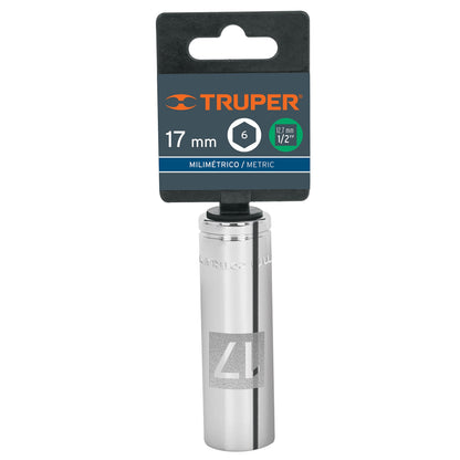 D-1217-ML Copa de 6 puntas, mando 1/2" de 17mm