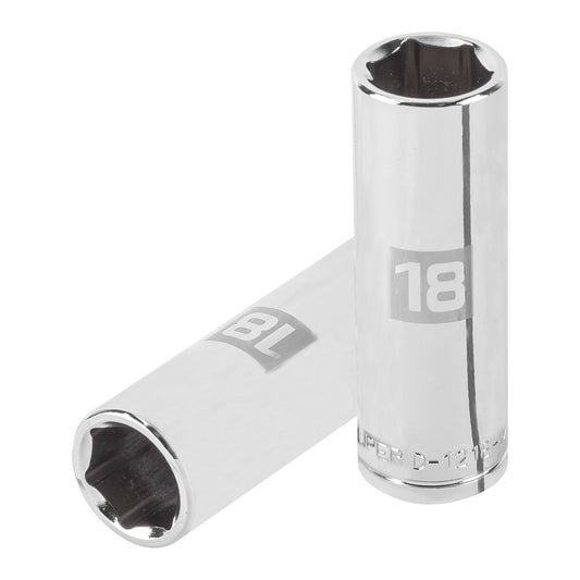D-1218-ML Copa de 6 puntas, mando 1/2" de 18mm