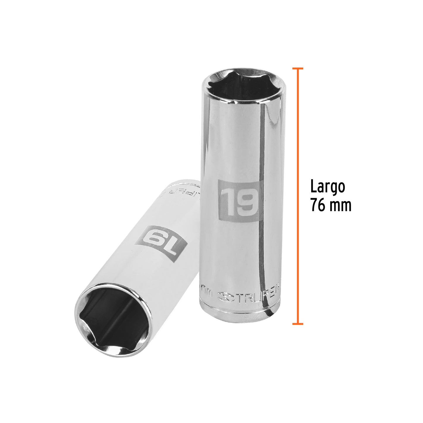D-1219-ML Copa de 6 puntas, mando 1/2" de 19mm