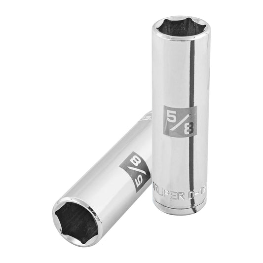 D-1220-HL Copa de 6 puntas, largo, mando 1/2" de 5/8"