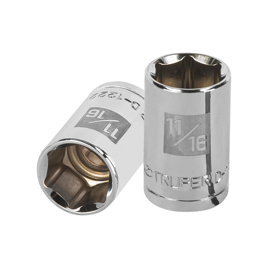 D-1222-H Copa de 6 puntas, mando 1/2" de 11/16"