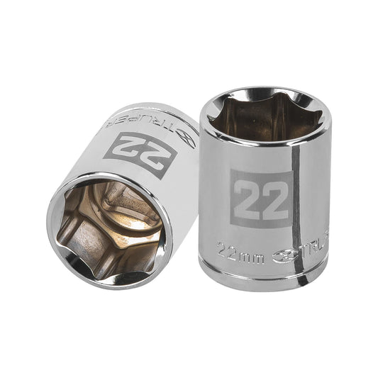 D-1222-M Copa de 6 puntas, mando 1/2" de 22mm