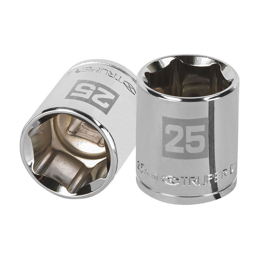 D-1225-M Copa de 6 puntas, mando 1/2" de 25mm