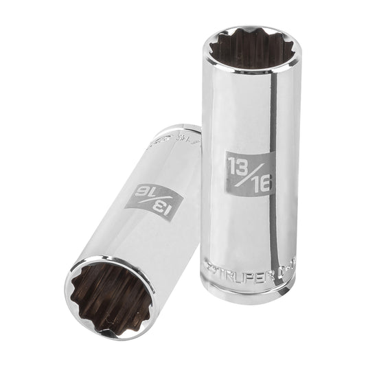 D-1226-EL Copa de 12 puntas, largo, mando 1/2" de 13/16"