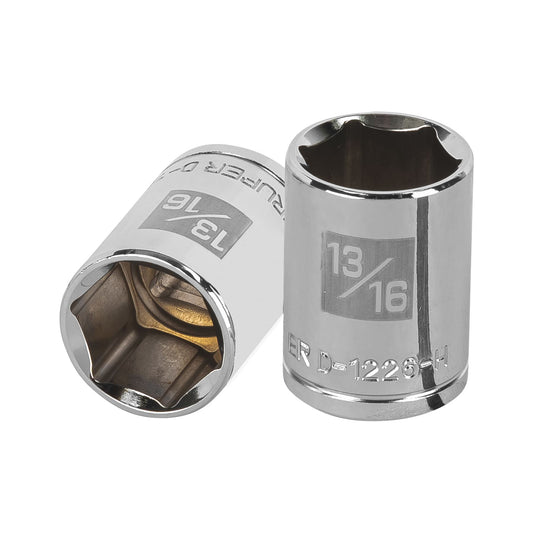 D-1226-H Copa de 6 puntas, mando 1/2" de 13/16"