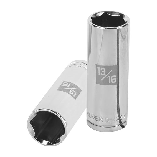 D-1226-HL Copa de 6 puntas, largo, mando 1/2" de 13/16"