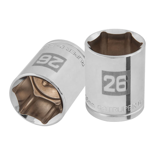 D-1226-M Dado de 6 puntas, cuadro 1/2' de 26 mm