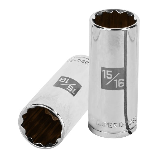 D-1230-EL Copa de 12 puntas, largo, mando 1/2" de 15/16"