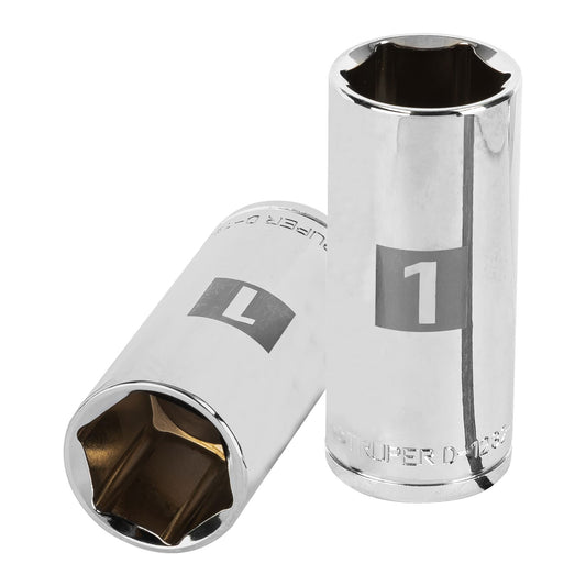 D-1232-HL Copa de 6 puntas, largo, mando 1/2" de 1"