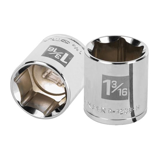 D-1238-H Copa de 6 puntas, mando 1/2" de 1-3/16"