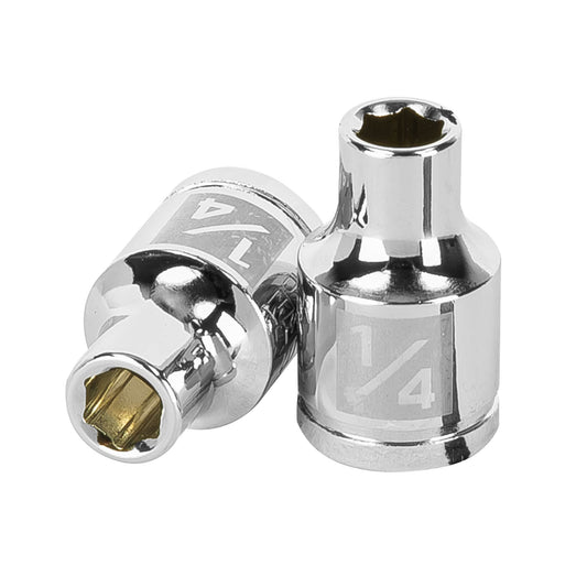 D-3808-H Copa de 6 puntas, mando 3/8" de 1/4"
