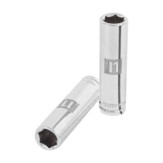 D-3811-HM-L Copa de 6 puntas, largo, mando 3/8" de 11mm