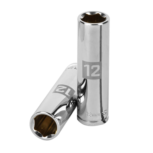 D-3812-HM-L Copa de 6 puntas, largo, mando 3/8" de 12mm