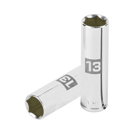 D-3813-HM-L Copa de 6 puntas, largo, mando 3/8" de 13mm