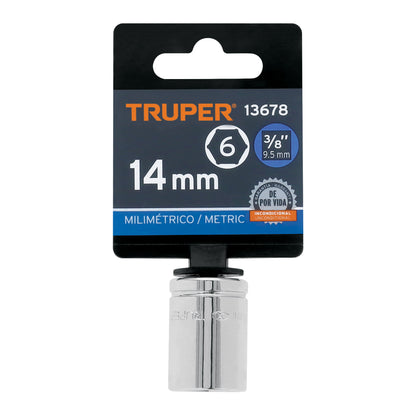 D-3814-HM Copa de 6 puntas, mando 3/8", de 14mm