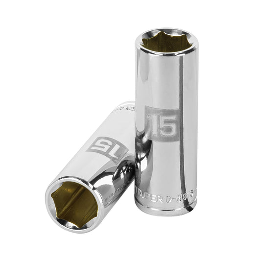 D-3815-HM-L Copa de 6 puntas, largo, mando 3/8" de 15mm