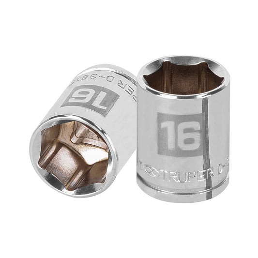 D-3816-HM Copa de 6 puntas, mando 3/8", de 16mm
