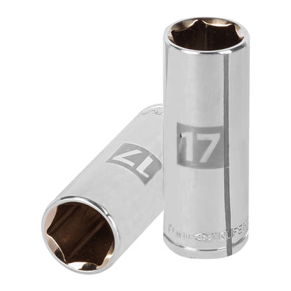 D-3817-HM-L Copa de 6 puntas, largo, mando 3/8" de 17mm
