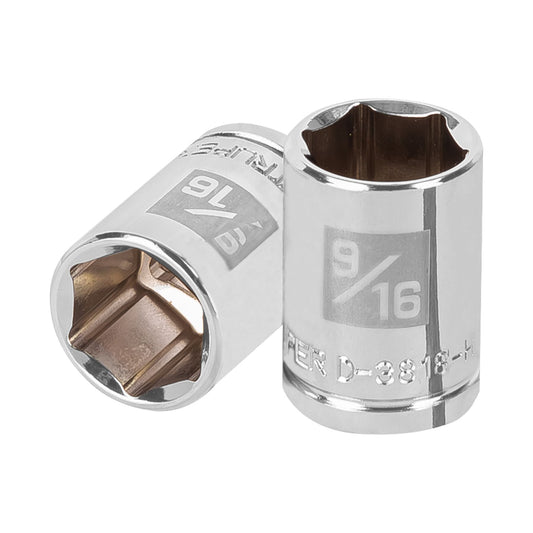 D-3818-H Copa de 6 puntas, mando 3/8", standard, de 9/16"