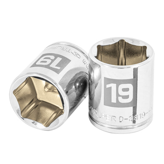 D-3819-HM Copa de 6 puntas, mando 3/8", de 19mm