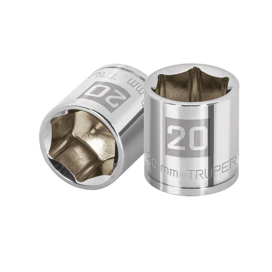 D-3820-HM Copa de 6 puntas, mando 3/8", de 20mm