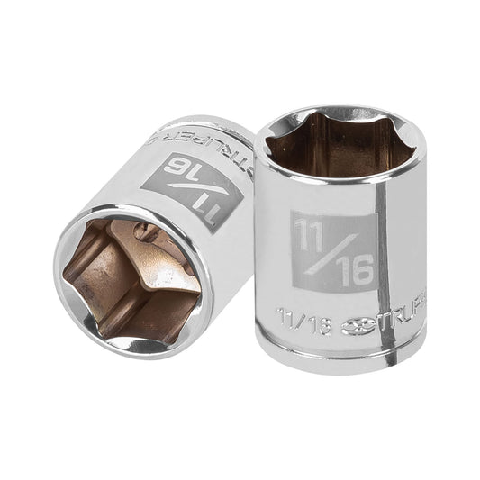D-3822-H Copa de 6 puntas, mando 3/8" de 11/16"