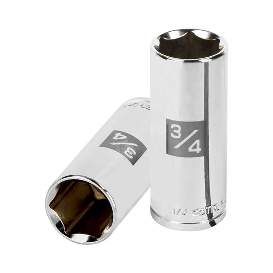 D-3824-HL Copa de 6 puntas, largo, mando 3/8" de 3/4"