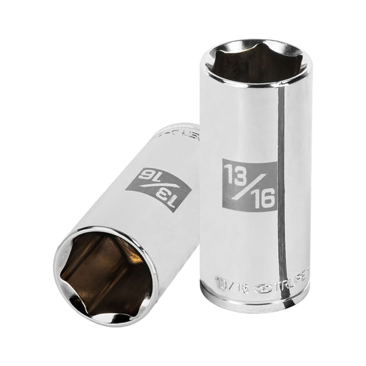 D-3826-HL Copa de 6 puntas, largo, mando 3/8" de 13/16"