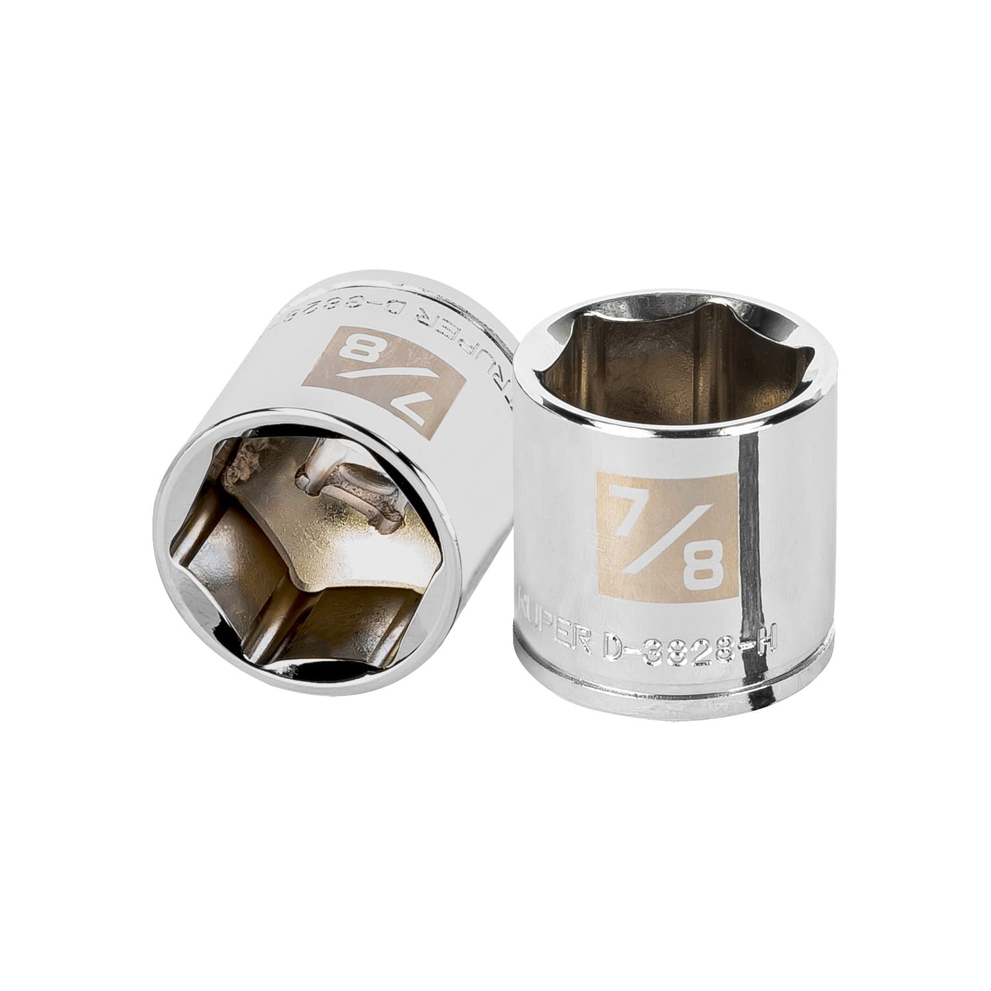 D-3828-H Copa de 6 puntas, mando 3/8" de 7/8"
