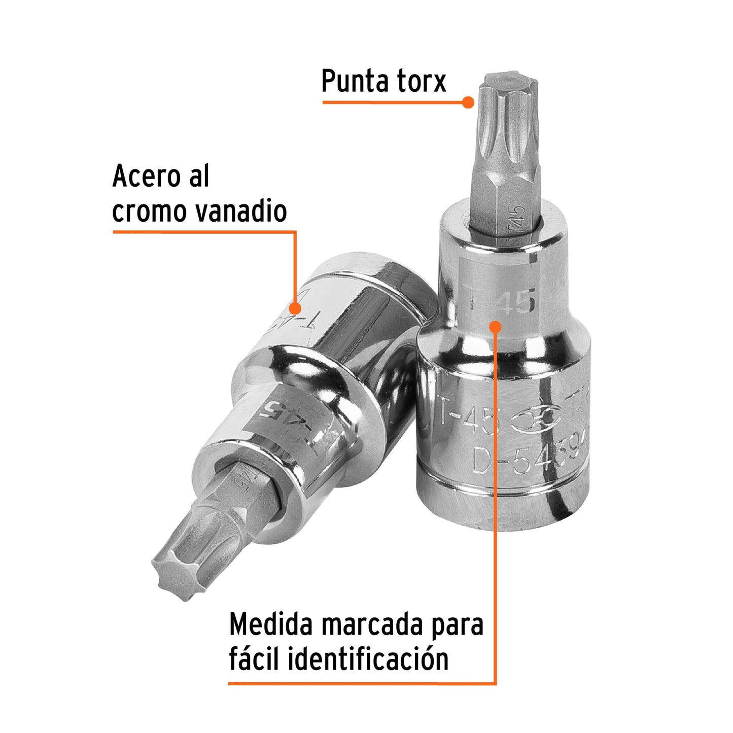 D-543945-W Copa punta torx, mando 1/2", T-45