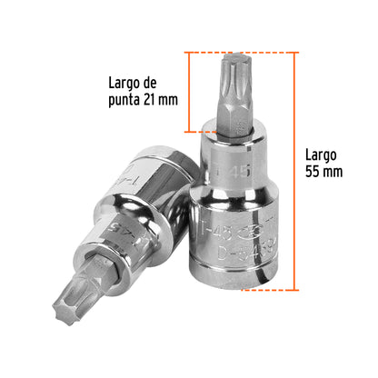 D-543945-W Copa punta torx, mando 1/2", T-45