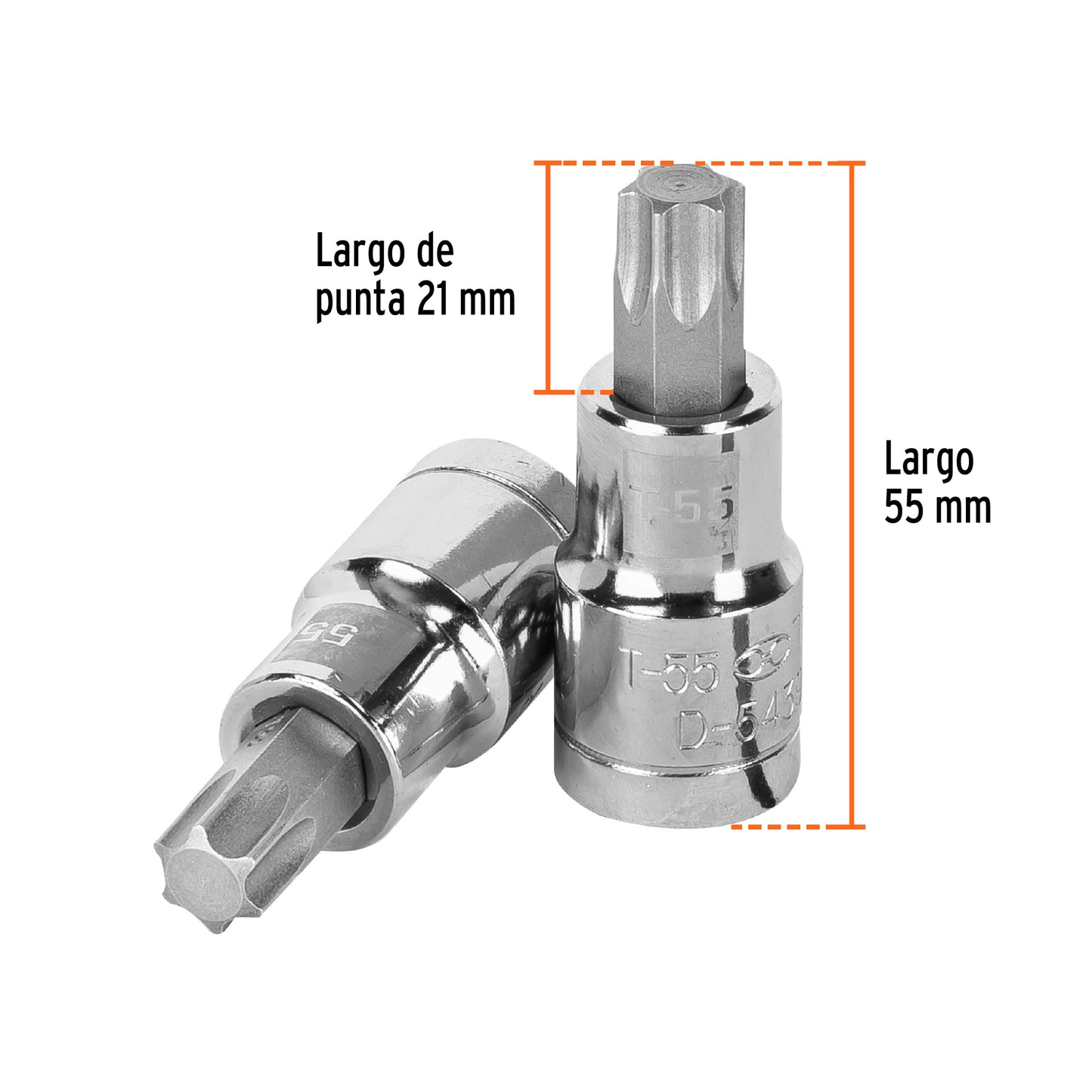 D-543955-W Copa punta torx, mando 1/2", T-55