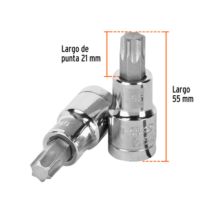 D-543955-W Copa punta torx, mando 1/2", T-55