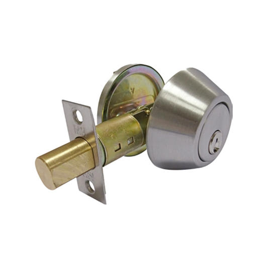D102 Cerrojo tubular de acero inox llave-llave entrada, pasador de bronce