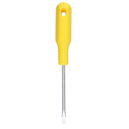 D402 Destornillador amarillo plano barra redonda 3/16" X 4"