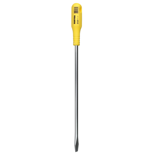 D409 Destornillador amarillo plano barra redonda 3/8" X 12"
