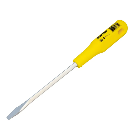 D466 Destornillador amarillo plano barra cuadrada 5/16" X 6"