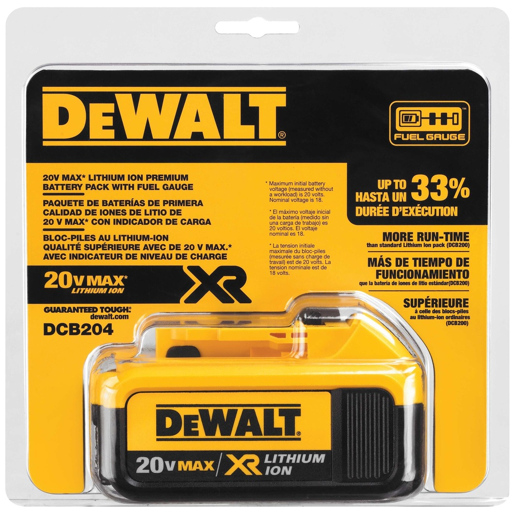 DCB204 Batería de ion de litio 20V 4 Amperios XR Dewalt