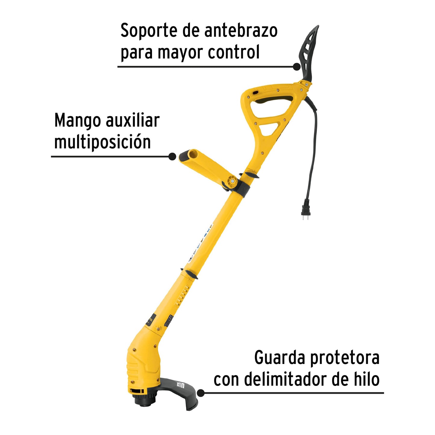 DES-300P2 Desbrozadora eléctrica 300 W mango 'D', 9' corte, Pretul