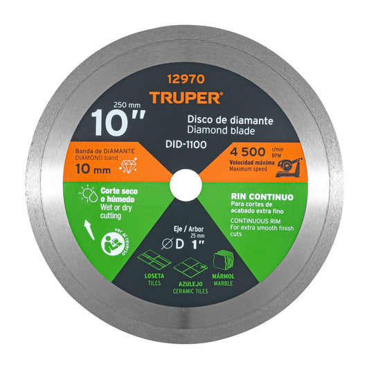DID-1100 Disco diamantado continuo, 10"