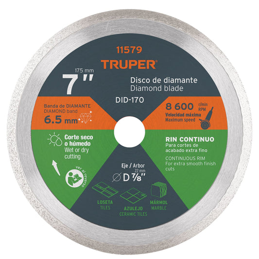 DID-170 Disco diamantado continuo, 7"