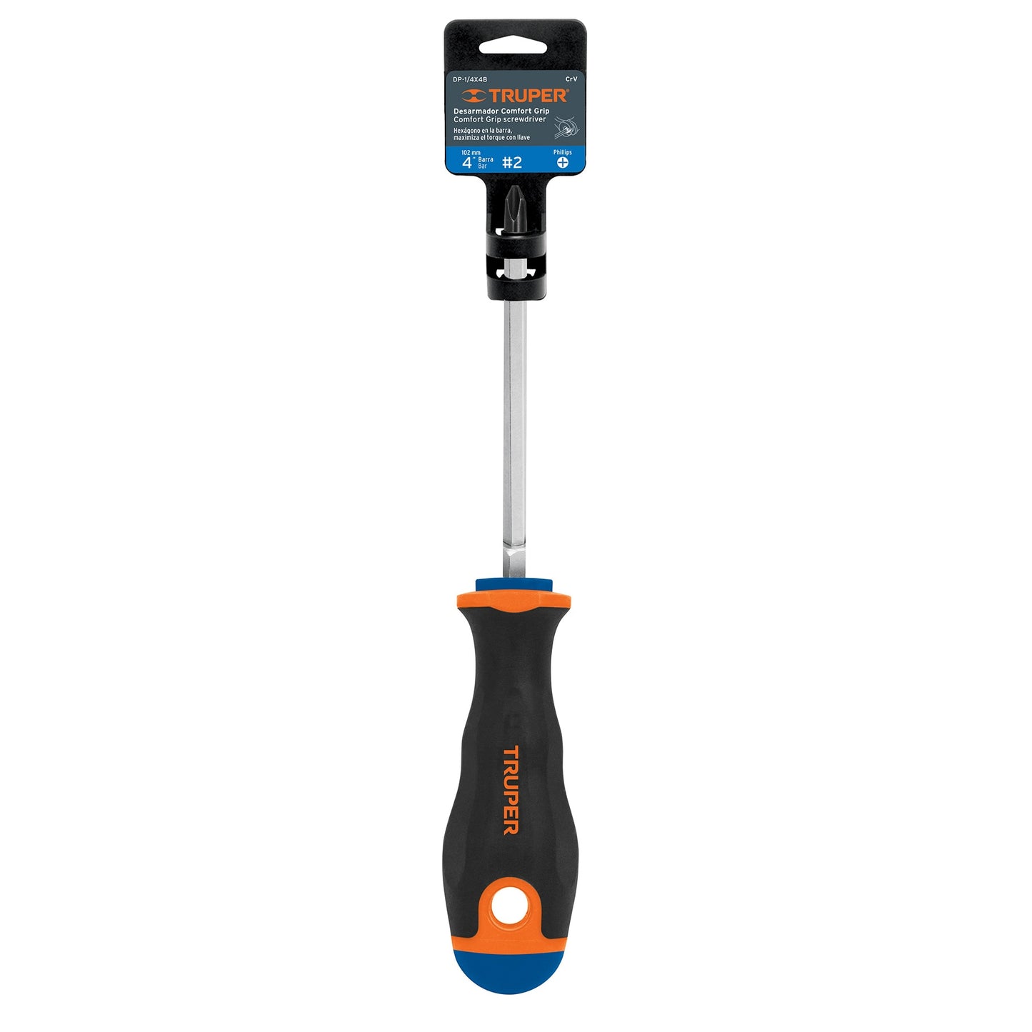 DP-1/4X4B Destornillador punta phillips 1/4" x 4" mango Comfort Grip
