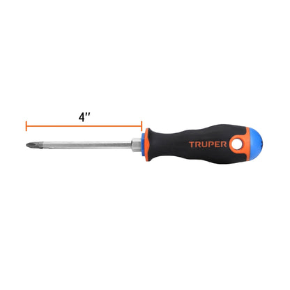 DP-1/4X4B Destornillador punta phillips 1/4" x 4" mango Comfort Grip