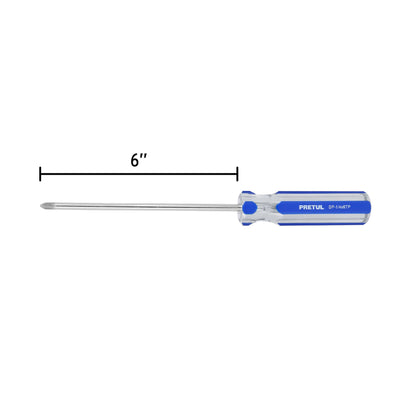 DP-1/4X6TP Destornillador punta phillips 1/4" x 6", mango PVC, Pretul