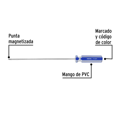 DP-1/8X6TP Desarmador punta Phillips, 1/8' x 6', mango PVC, Pretul
