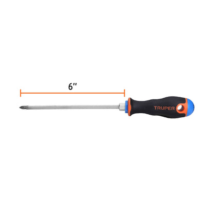 DP-3/16X6B Destornillador punta phillips 3/16" x 6" mango Comfort Grip